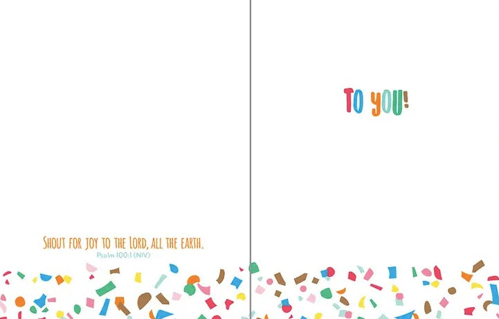 With Scripture Congratulations Greeting Card - Confetti