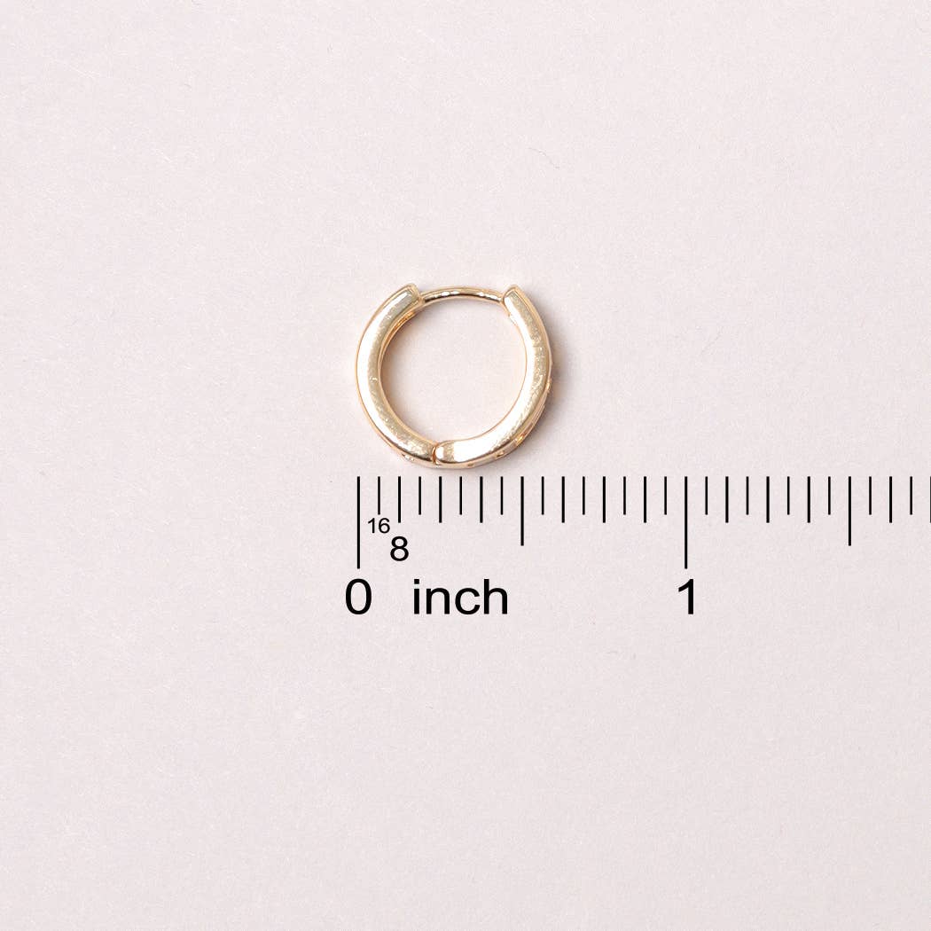 Ava - 14K Gold-Dipped Carved Hoop Earring