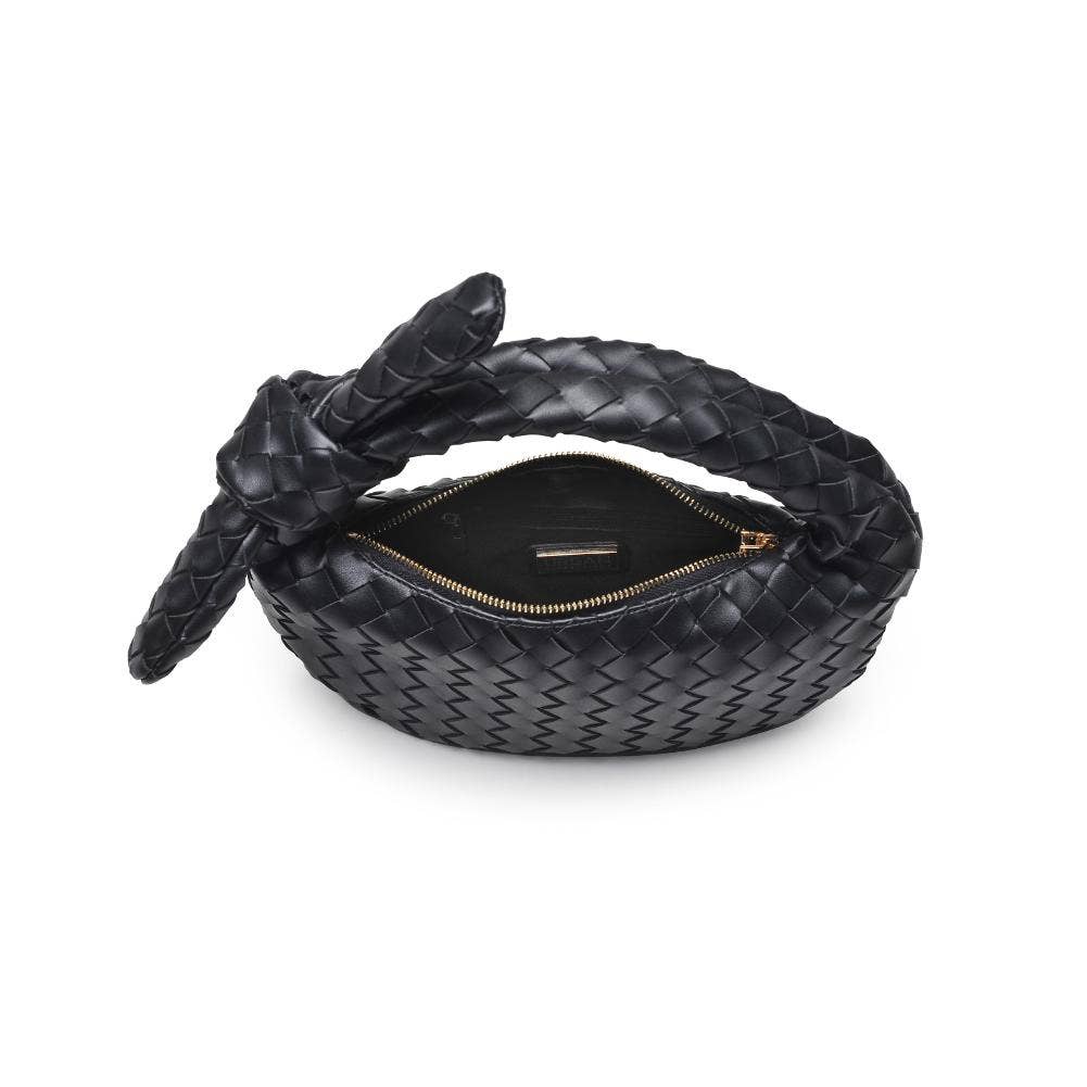 Lizbeth - Woven Knot Clutch (Black)
