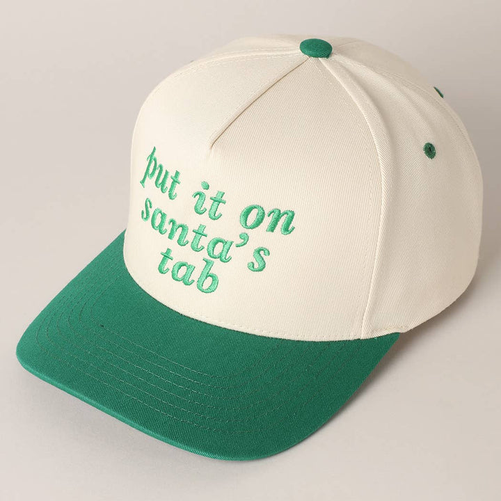 Put It On Santa's Tab Trucker Hat (Green)