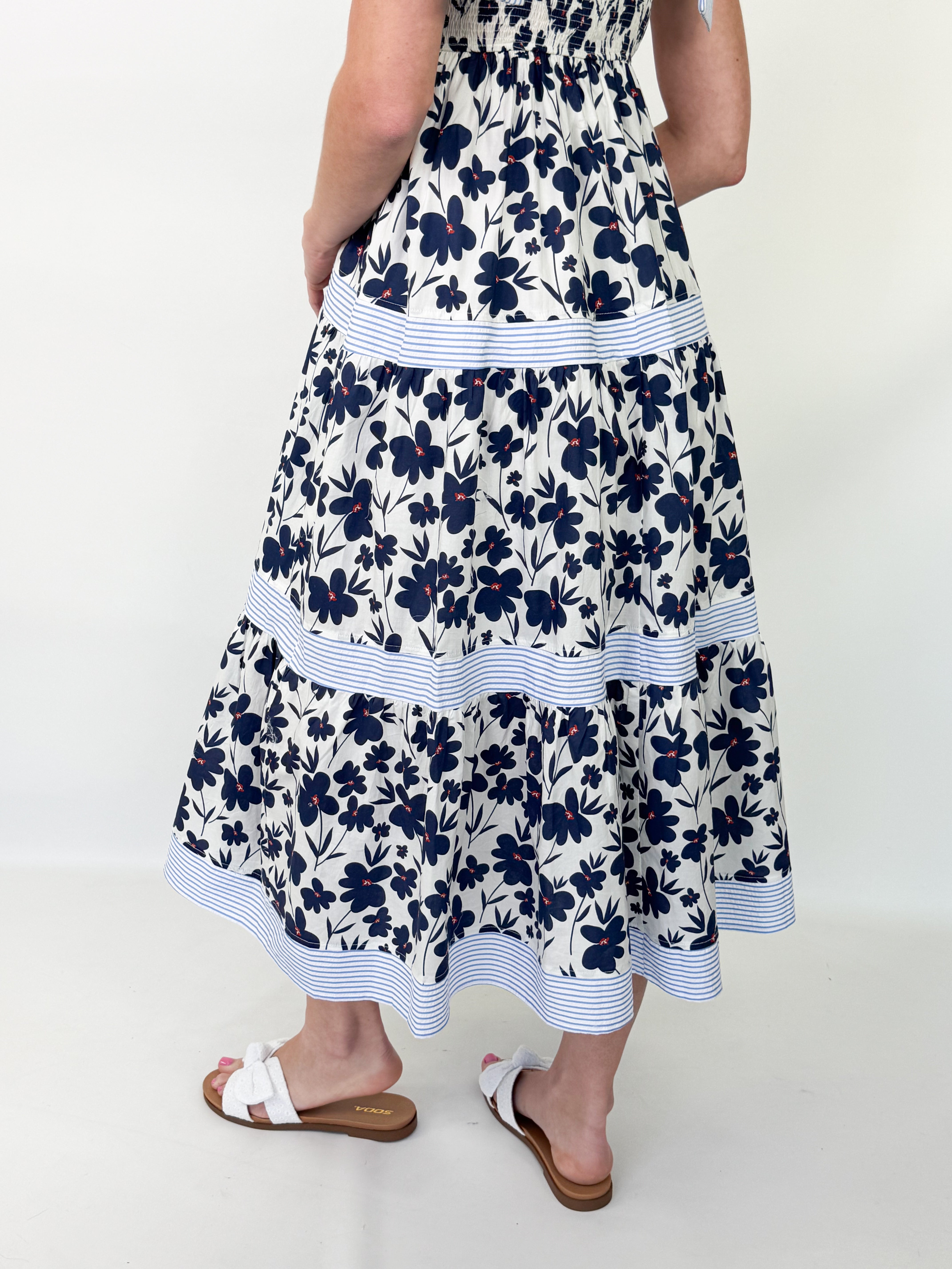 Haylie - Floral Tiered Midi Dress