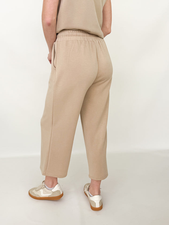 Sabrina - Short Sleeve Pant Set (Mocha)