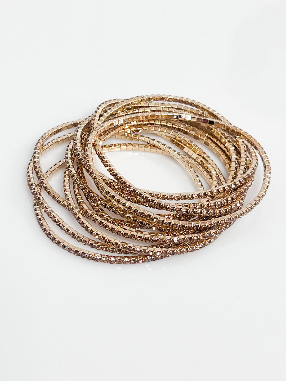 Aria - Rhinestone Bracelet Set (Topaz)