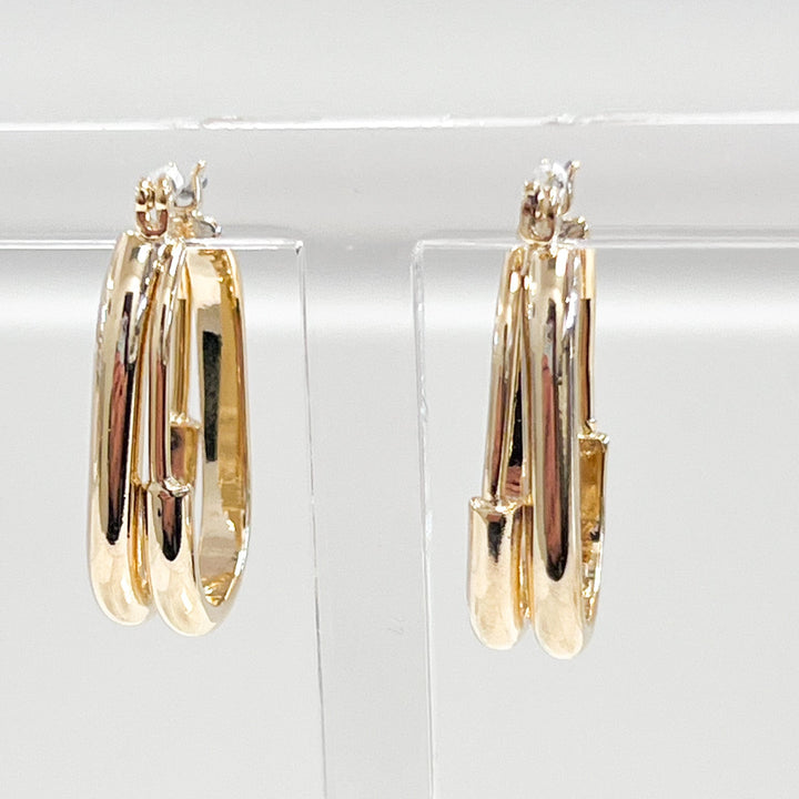 Hazel - Gold Double Oval Hoops