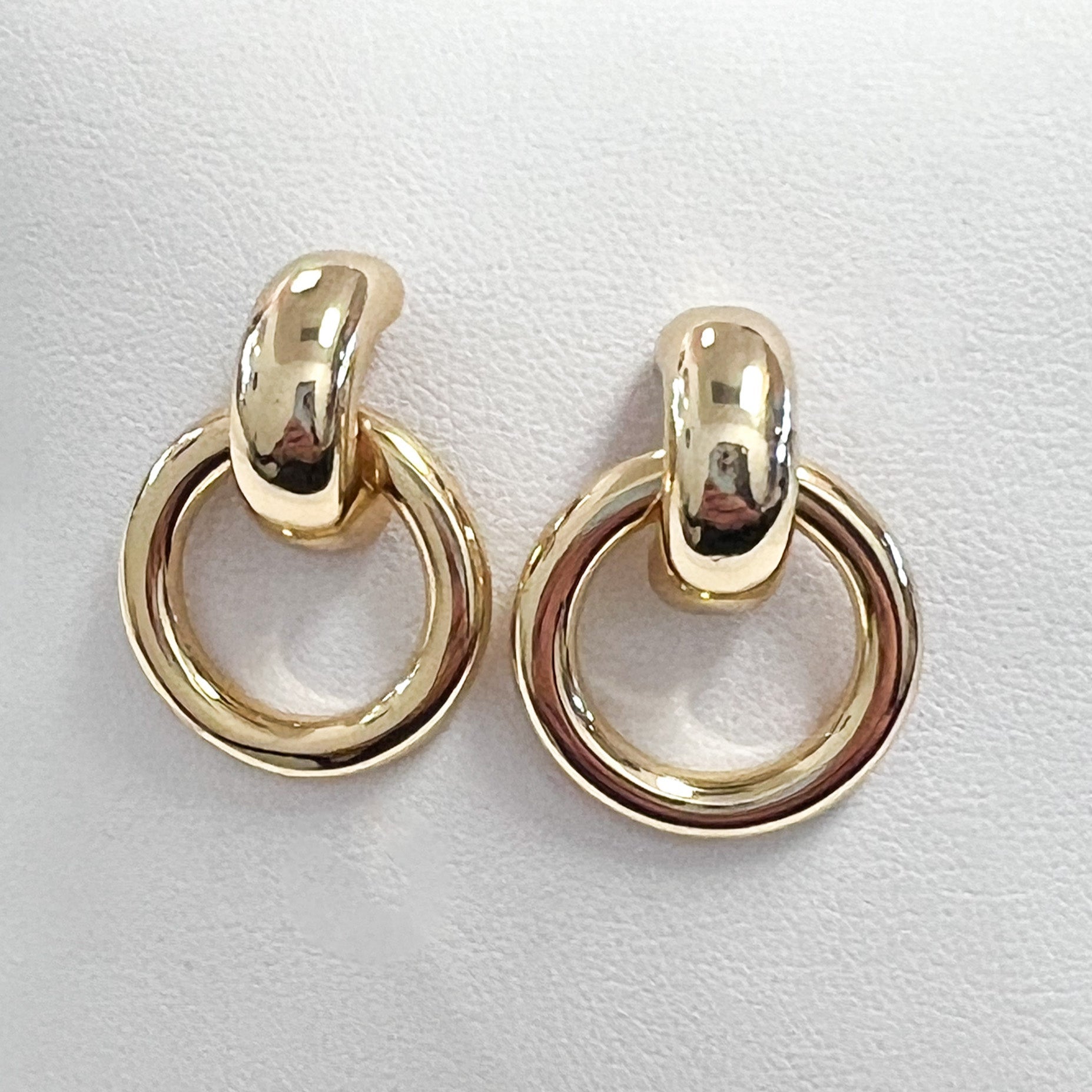 Mira - Gold Door Knocker Earrings