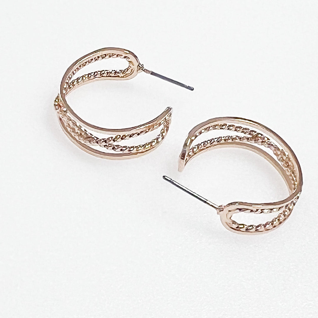 Josie - Twisted Gold Hoop Earrings