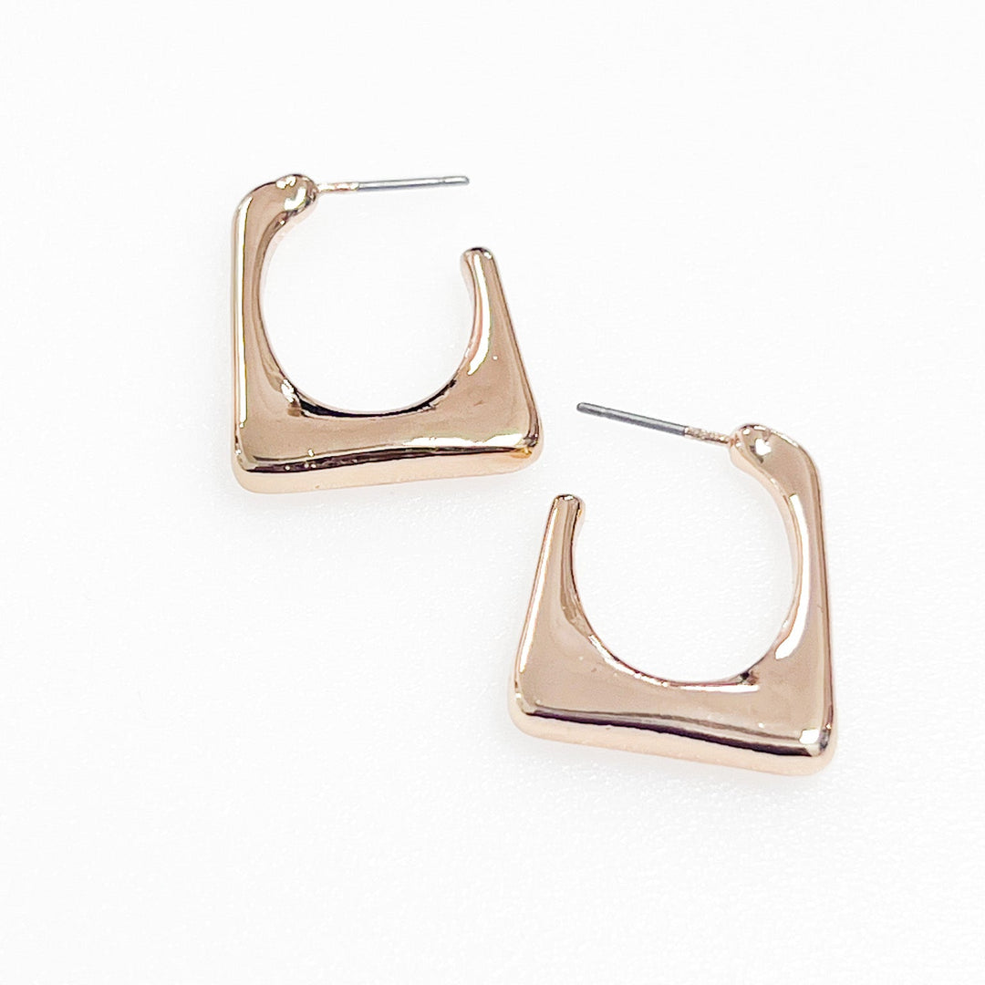 Lyla - Gold Square Hoop Earrings