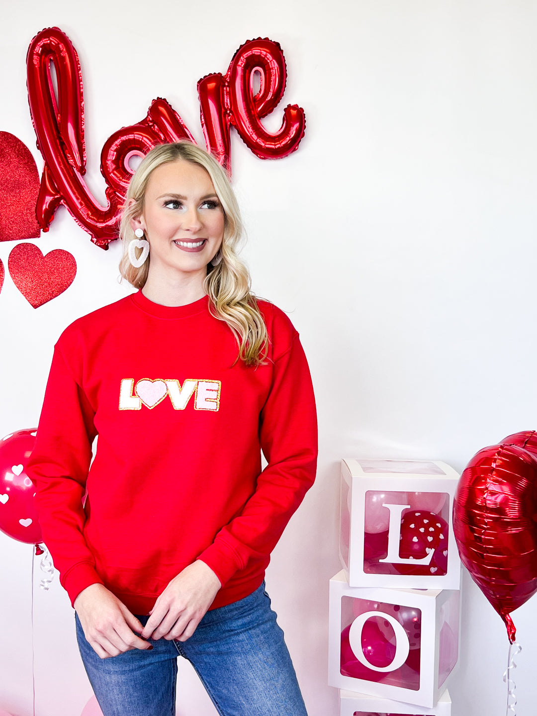 LOVE Chenille Patch Sweatshirt