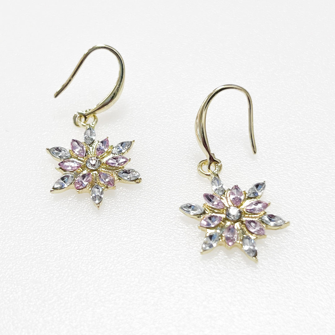 Christmas Earrings - Rhinestone Snowflakes