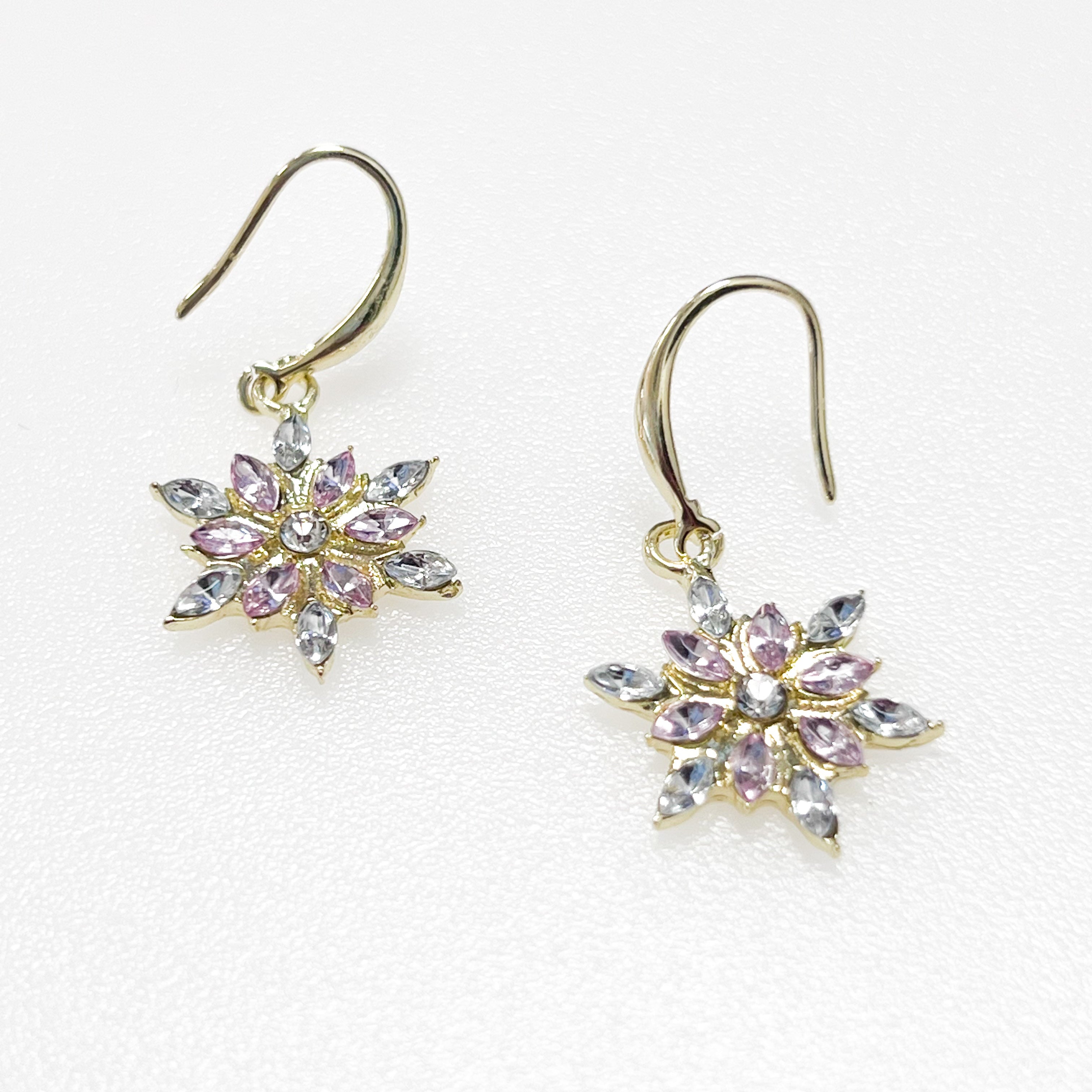 Christmas Earrings - Rhinestone Snowflakes
