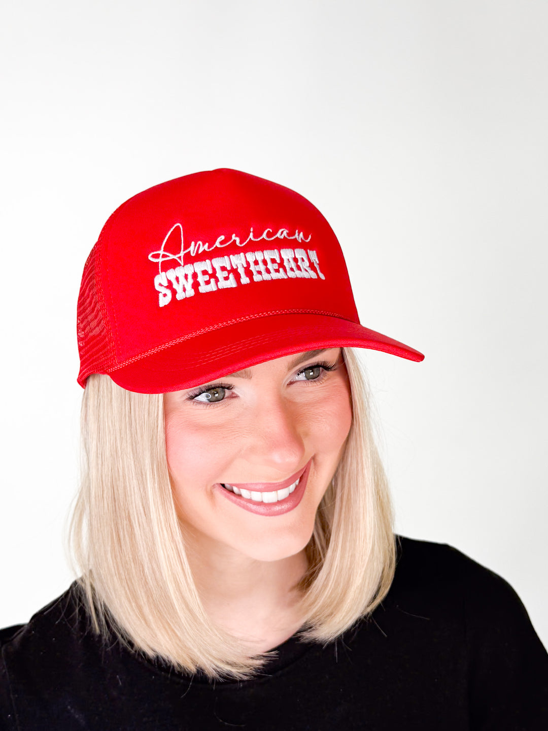 American Sweetheart Trucker Hat - (Red)