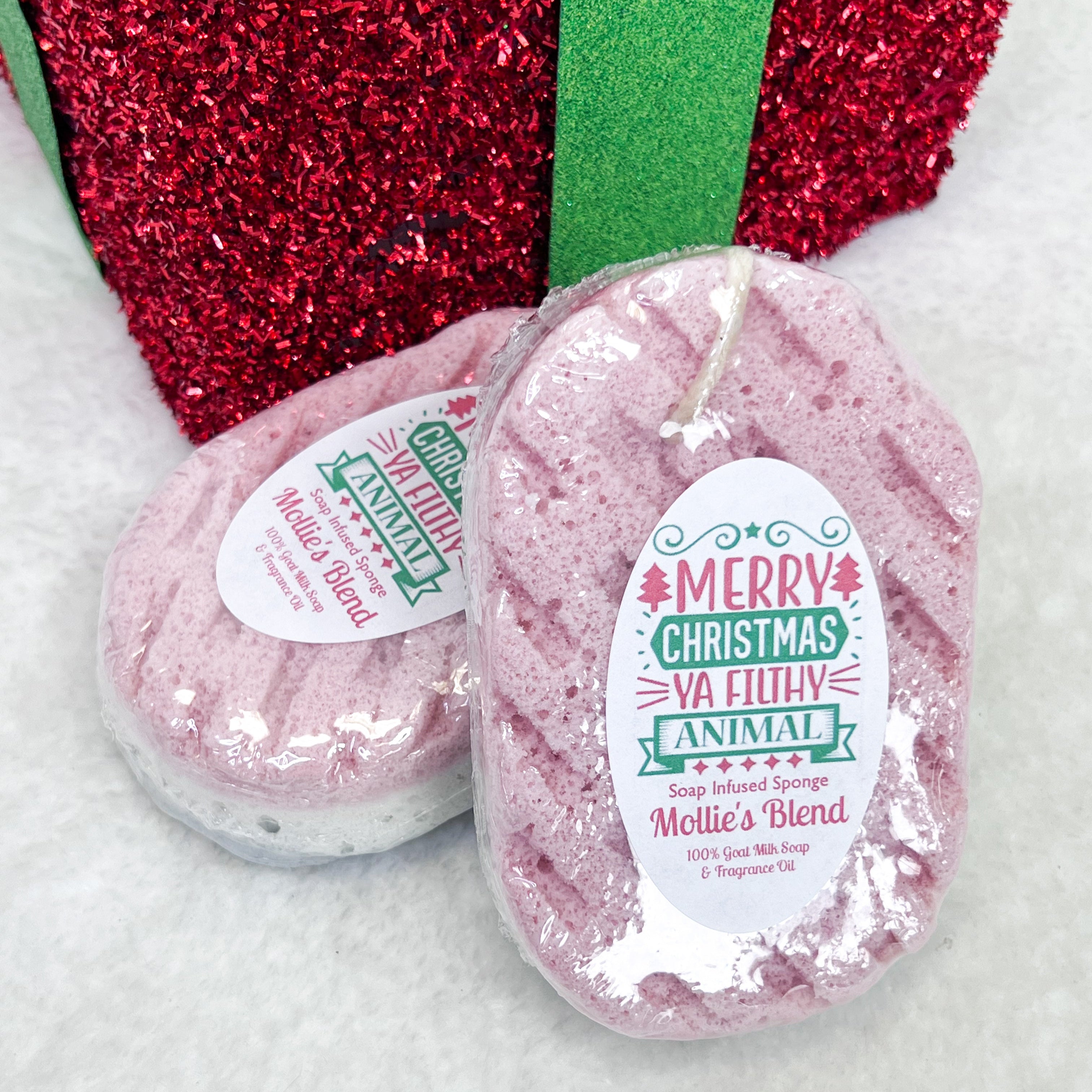 Mollie's Blend Goat Milk Soap Infused Sponge - Ya Filthy Animal