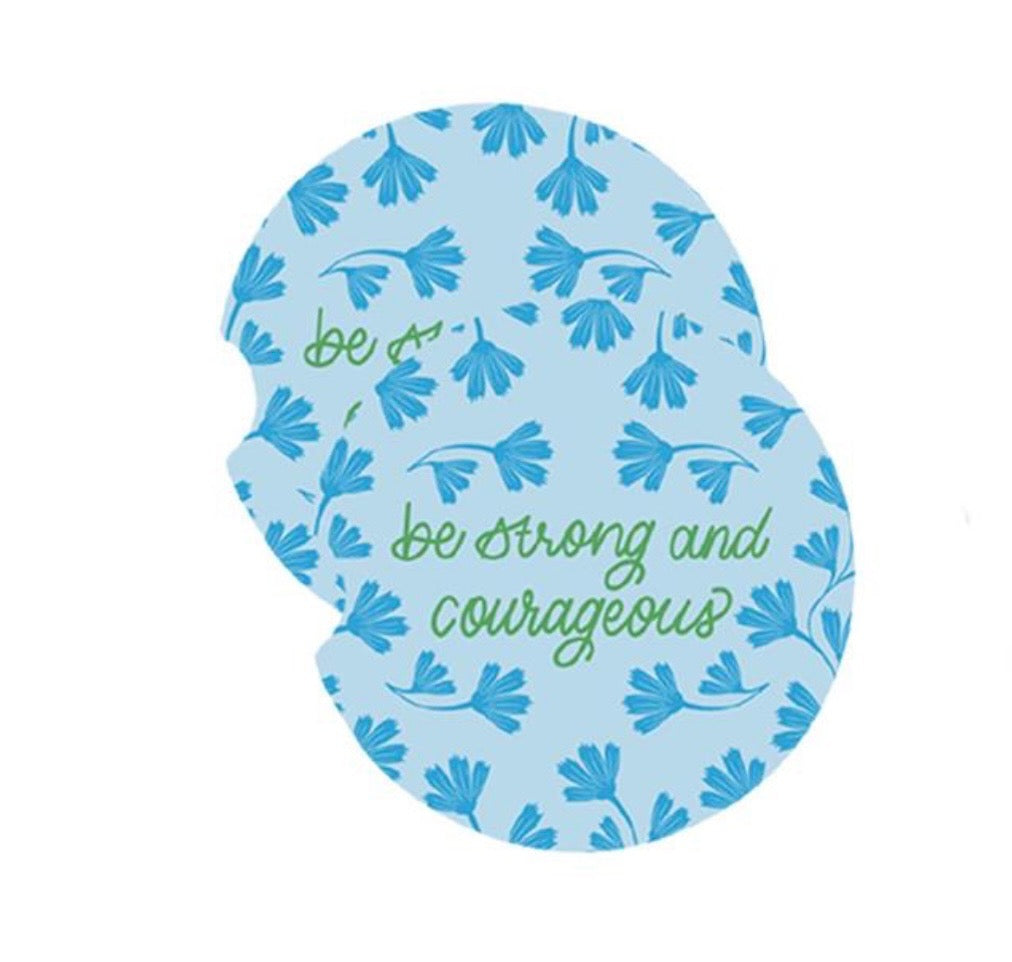 Car Coaster Set - Be Strong And Courageous