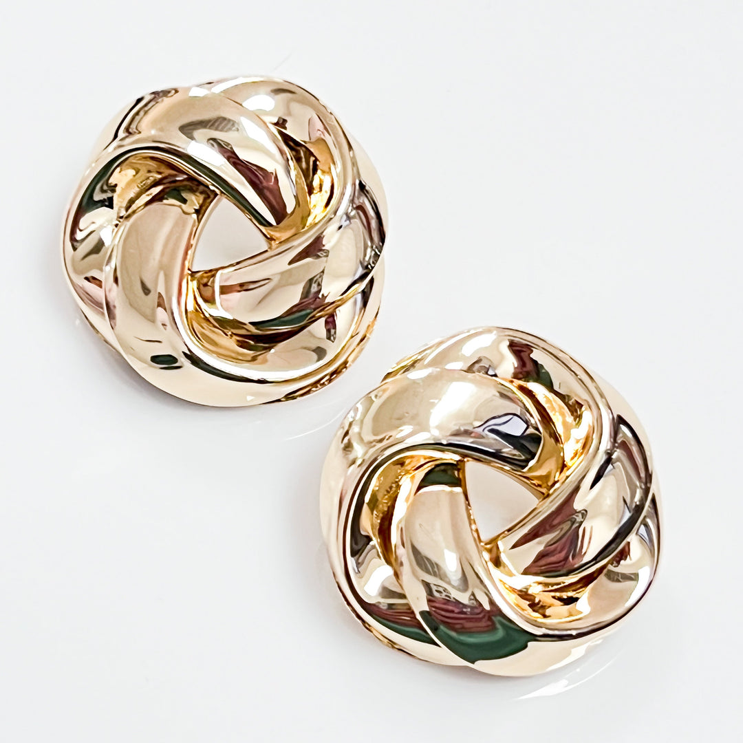 Christi - Gold Knot Stud Earrings