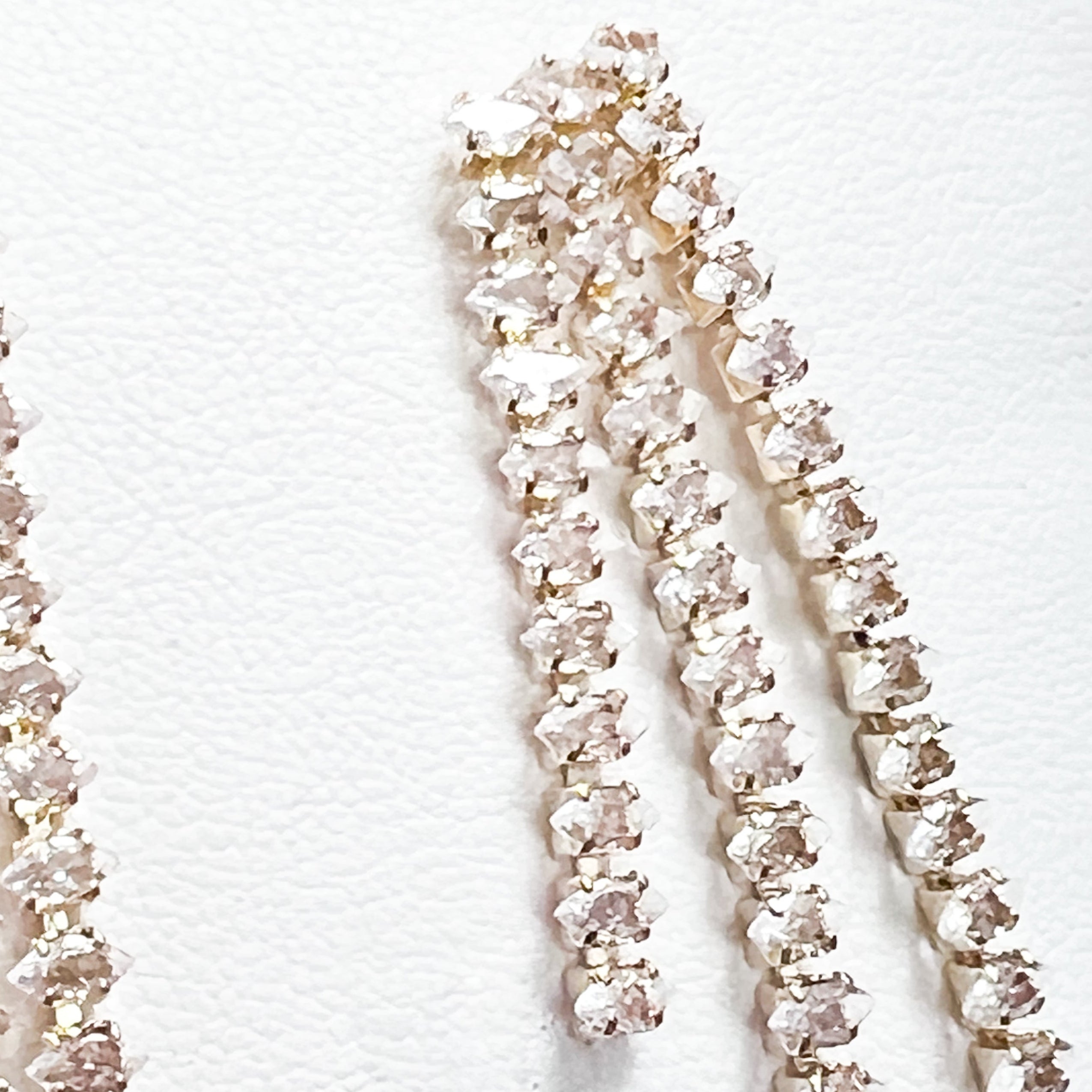 Erica - Marquise Rhinestone Tassel Earrings