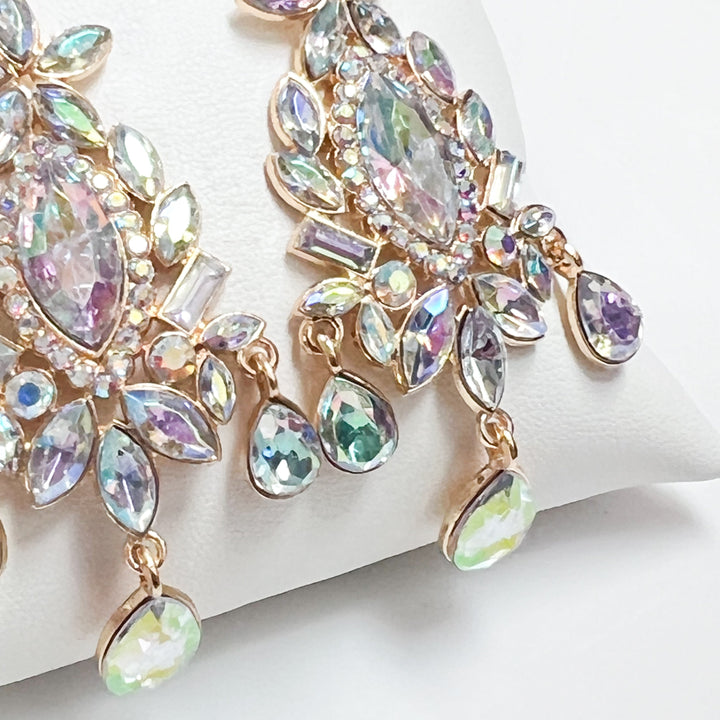 Noella - AB Rhinestone Statement Earrings