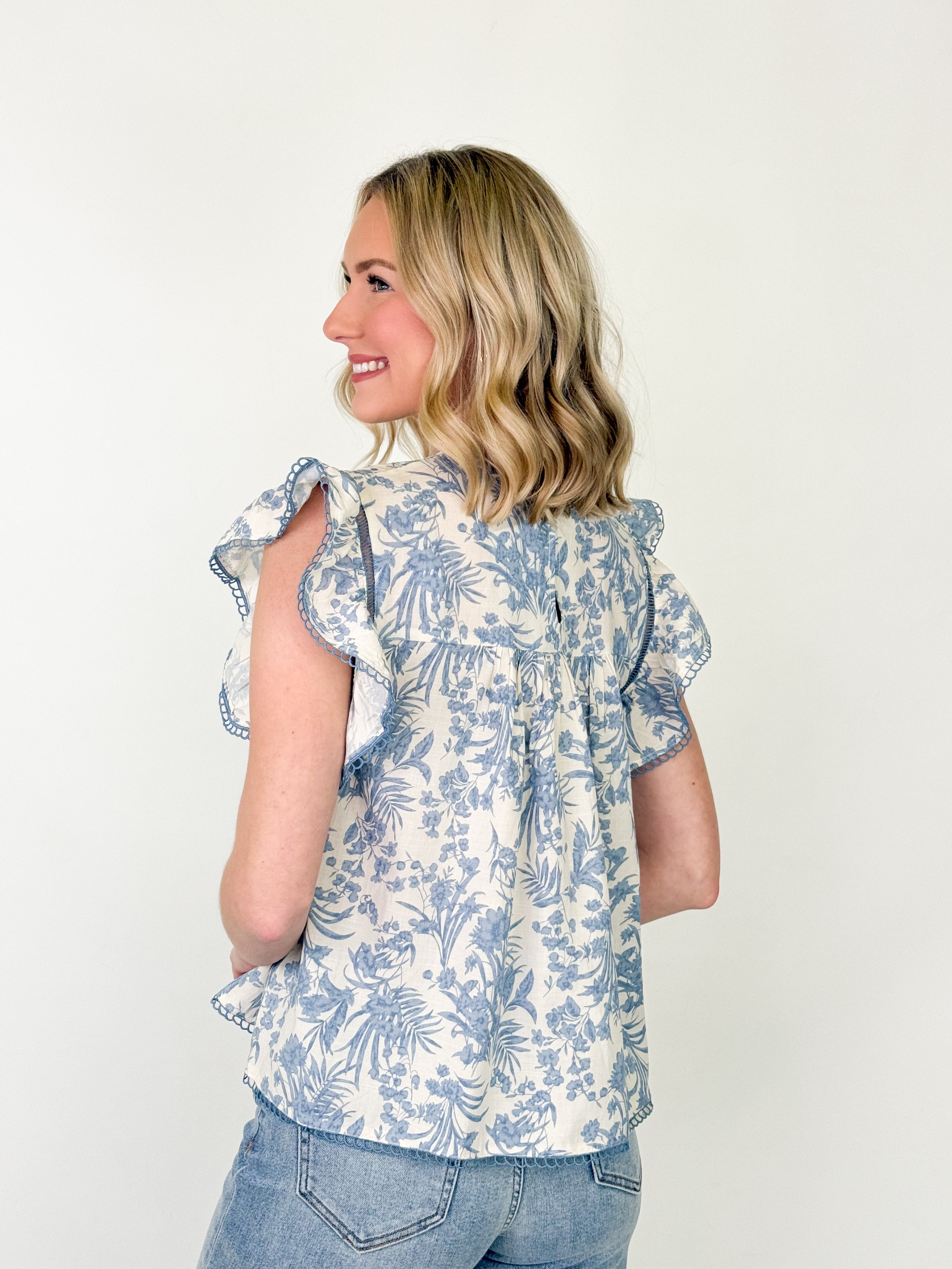 Sherri - Ruffle Sleeve Top