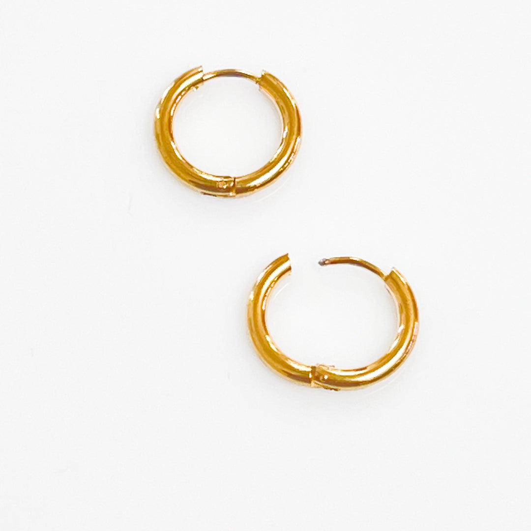 Alycia - Gold Huggie Earrings