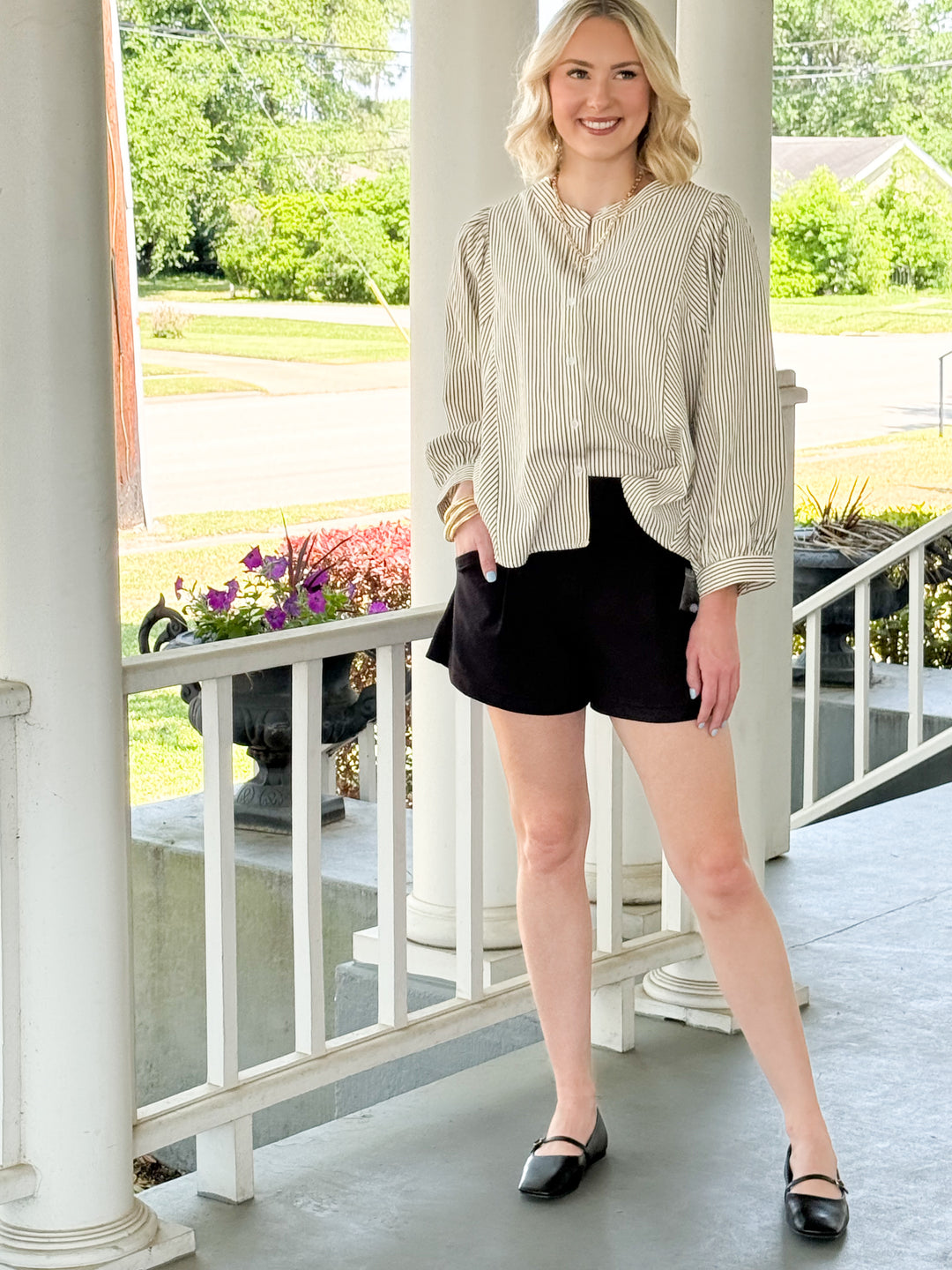 Halara - High Waisted Wide Leg Work Shorts