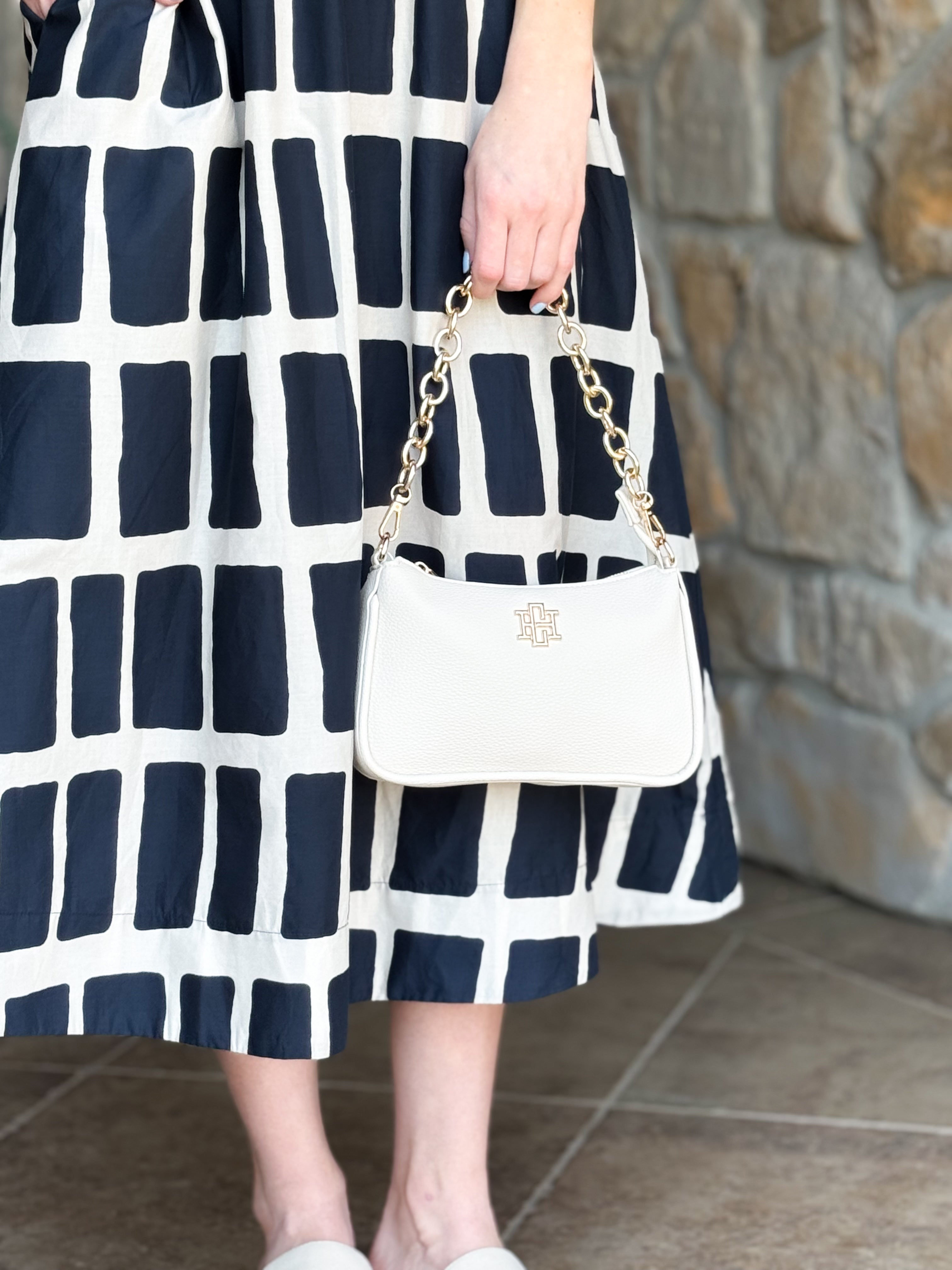 Analyse - Navy Printed Midi Dress