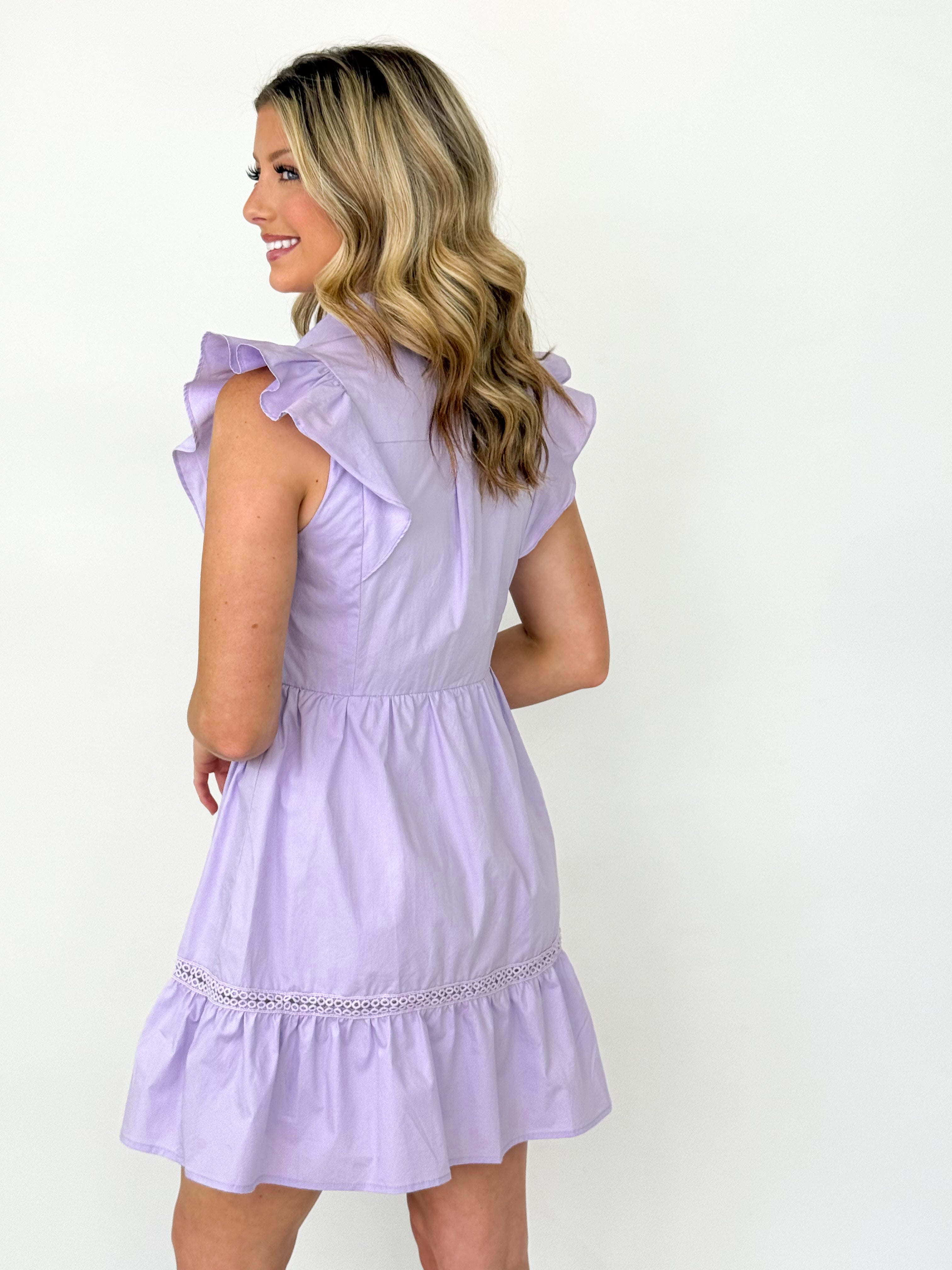 Chrissy - Lavender Button Up Dress