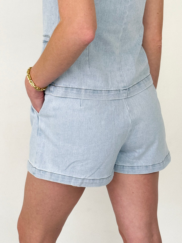 Erika - Light Washed Denim Set