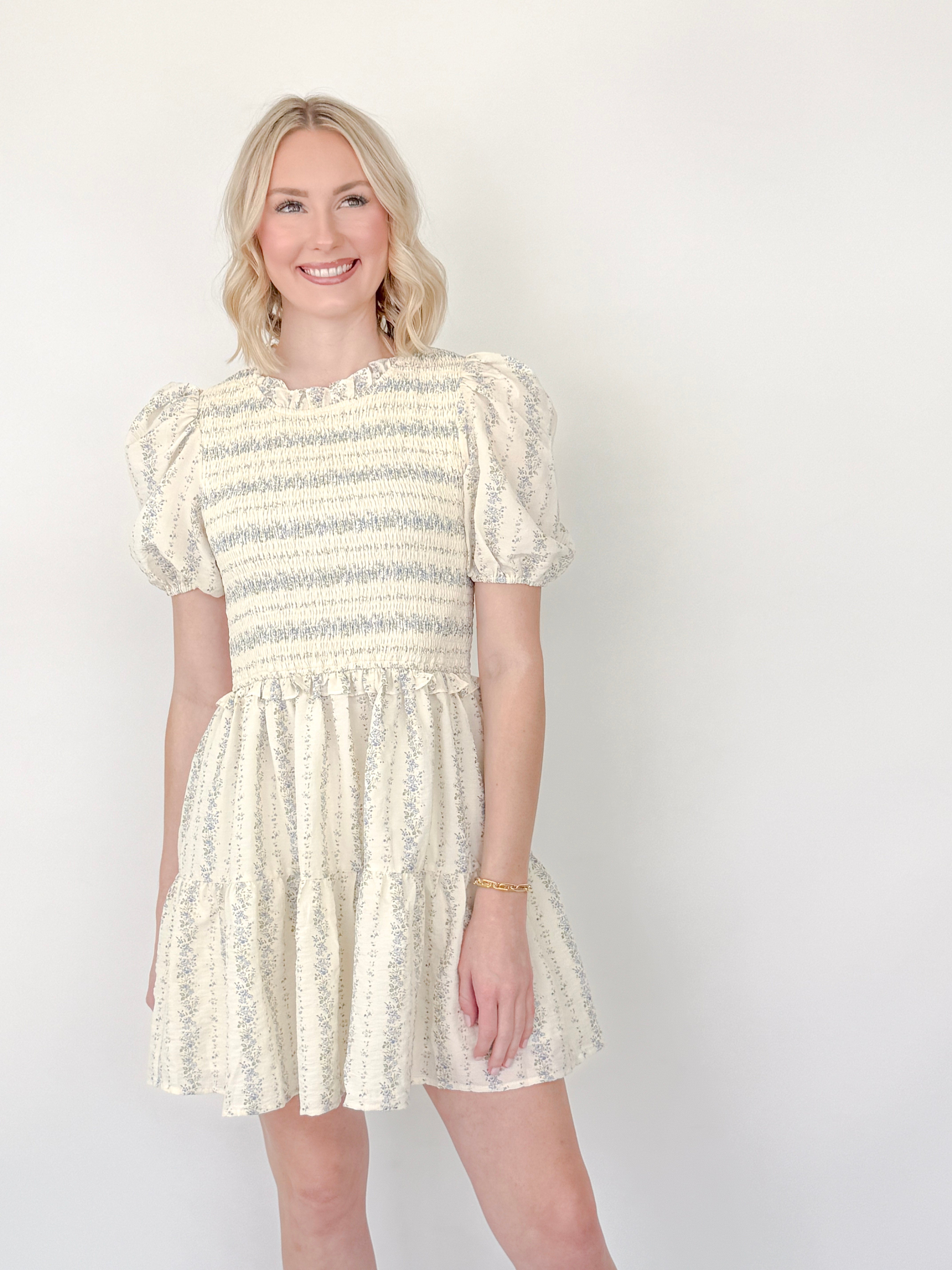 Sheila - Floral Smocked Dress