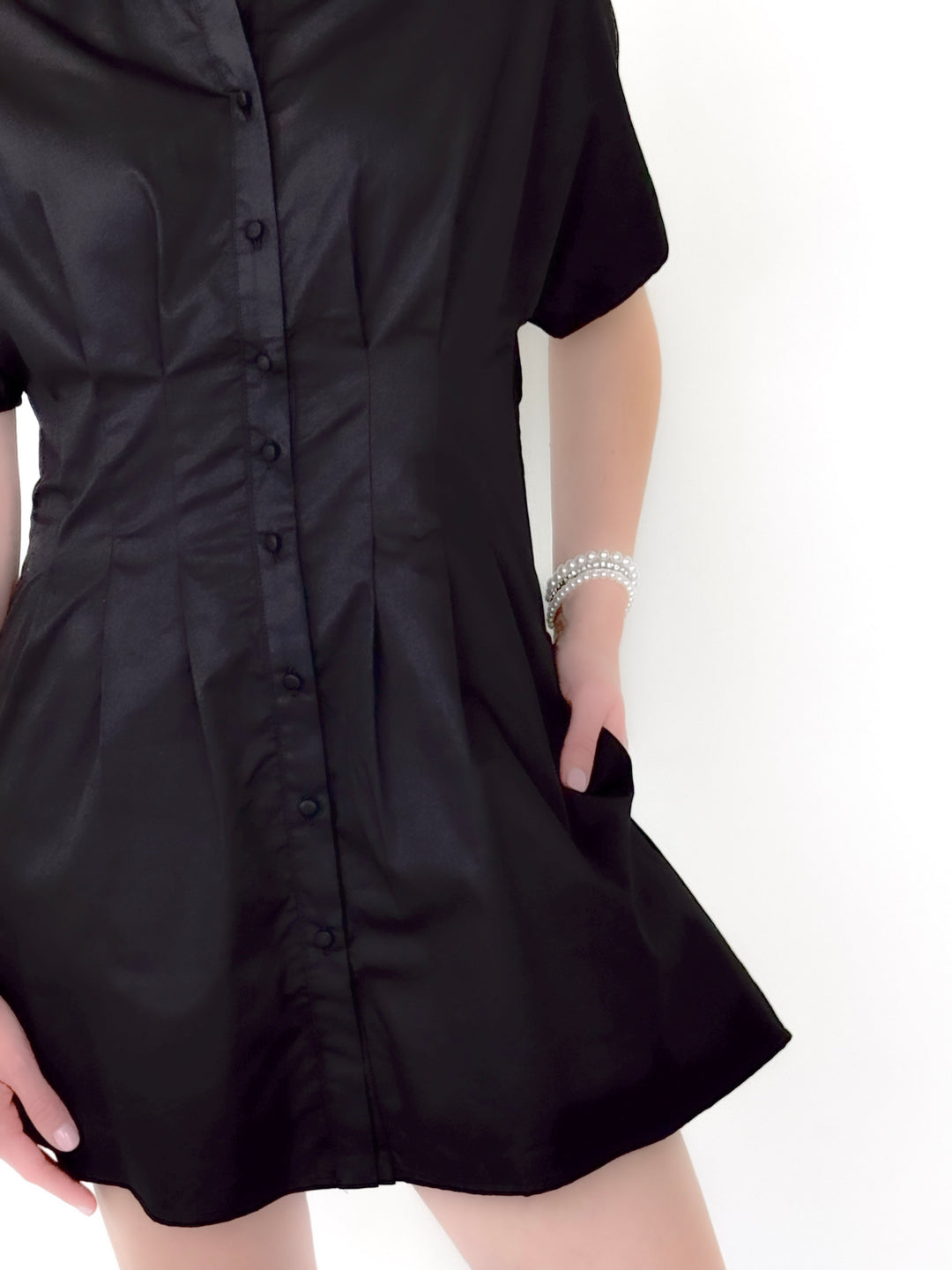 Mallory - Button Up Dress (Black)