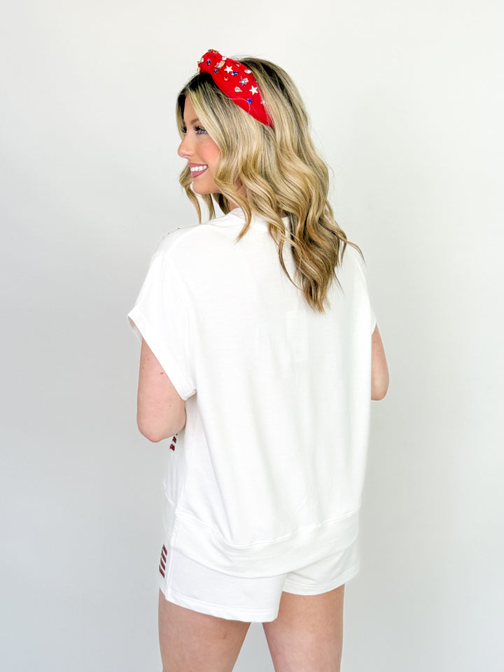 Sequin America Short Set