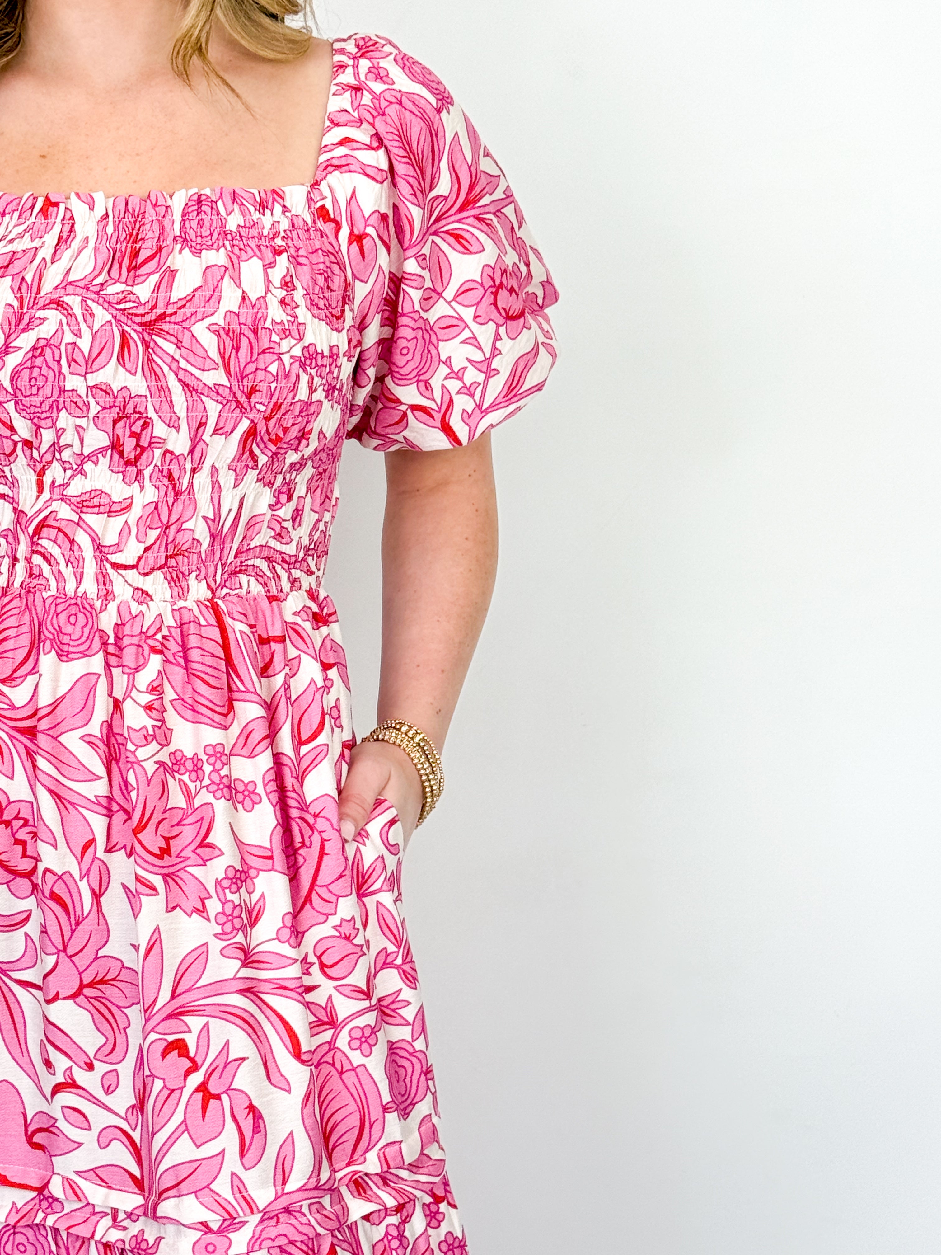 Nanci - Pink Floral Maxi Dress