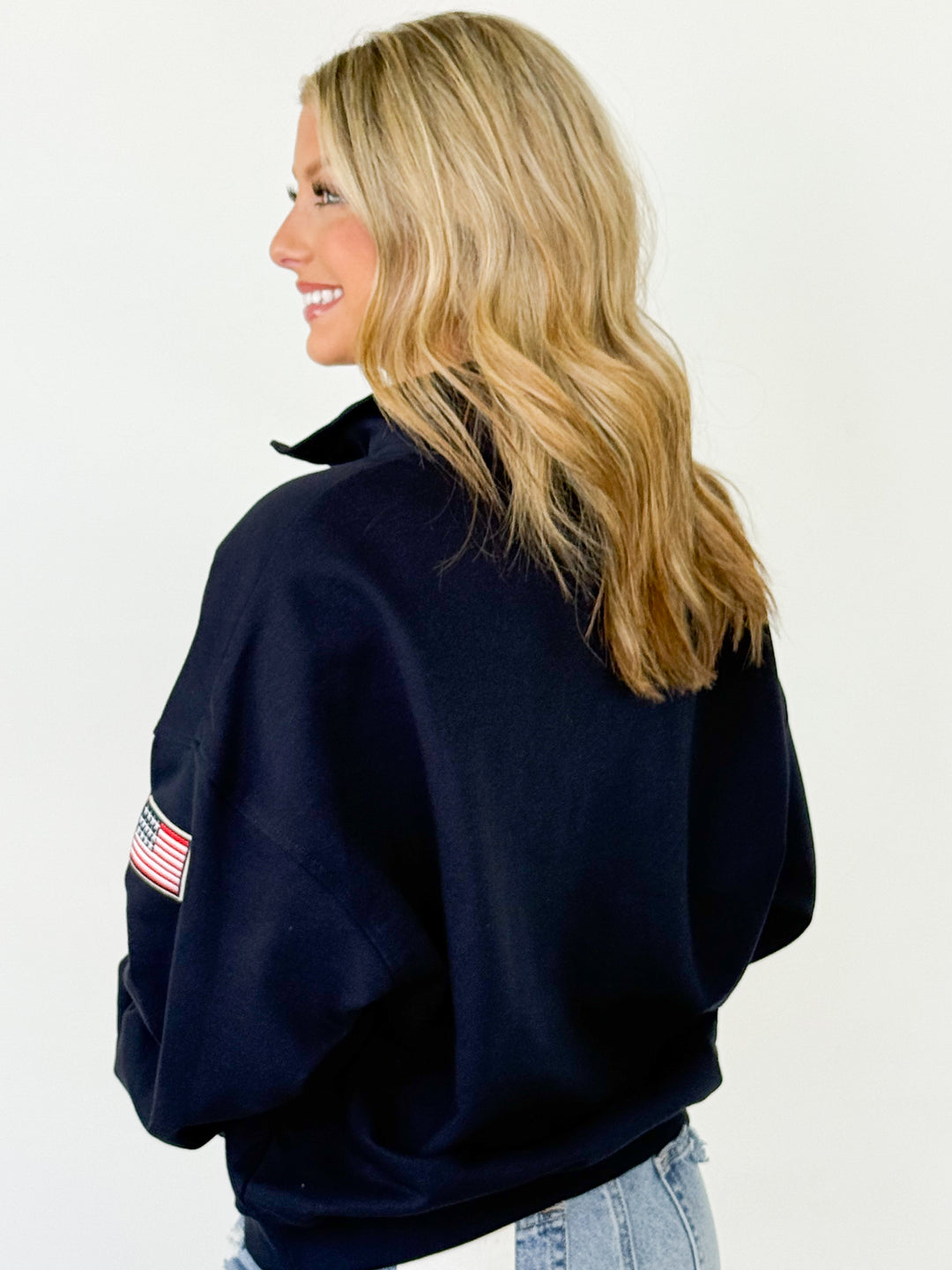 Amaris - USA Half Zip Sweatshirt