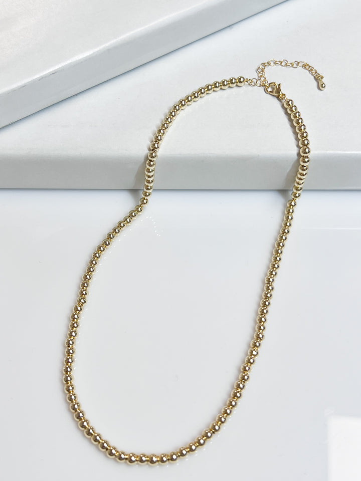 Kamila - Gold Beaded Necklace