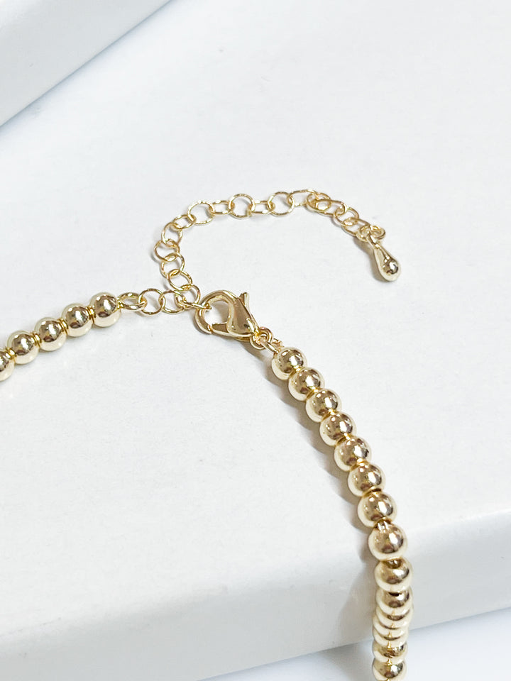 Kamila - Gold Beaded Necklace