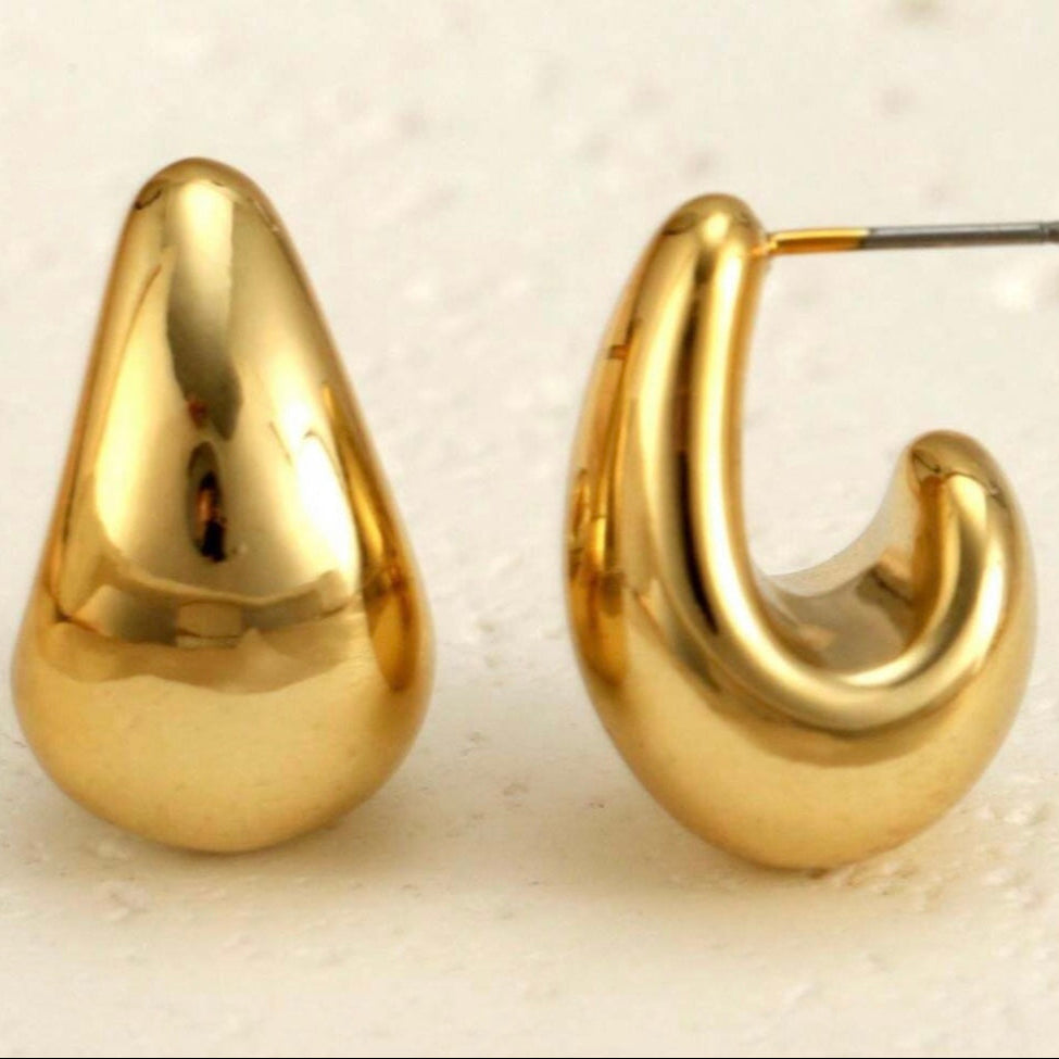 Deena - Gold Teardrop Earrings