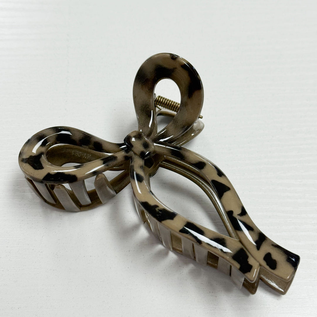 Harper - 5" Tortoise Bow Claw Clip