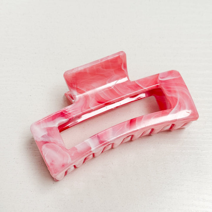 Carley - 3" Marble Rectangle Claw Clip