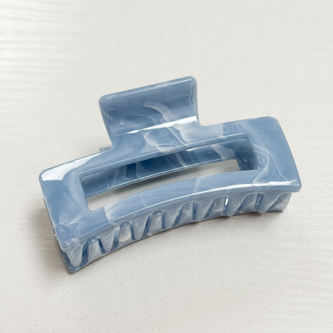 Carley - 3" Marble Rectangle Claw Clip