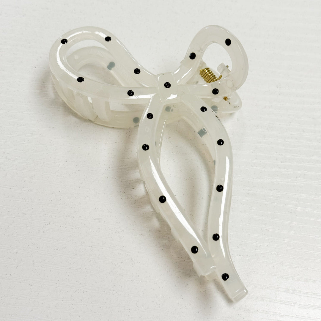 Jayden - 4" Polka Dot Bow Clip