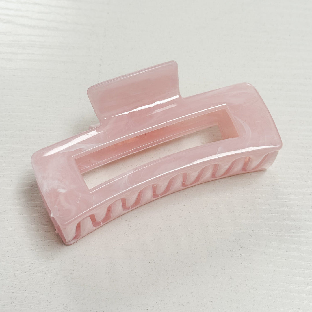 Lisa - 4" Marble Rectangle Claw Clip
