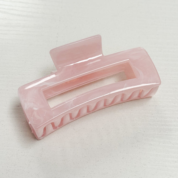 Lisa - 4" Marble Rectangle Claw Clip