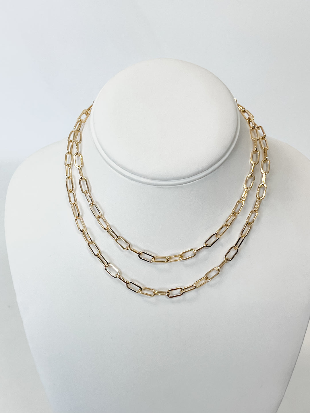 Mila - Long Gold Chain Link Necklace