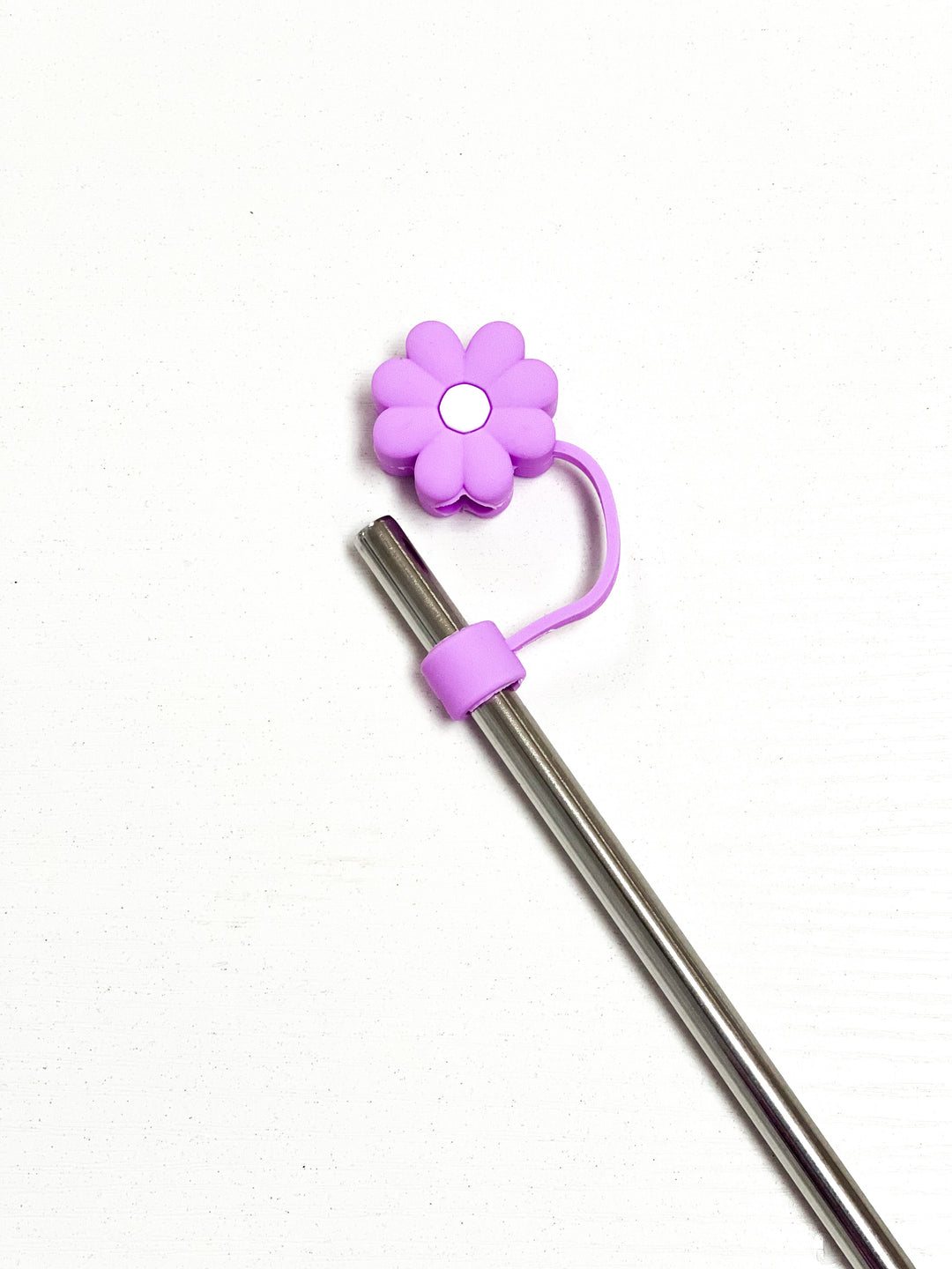 Straw Topper - Lavender Flower