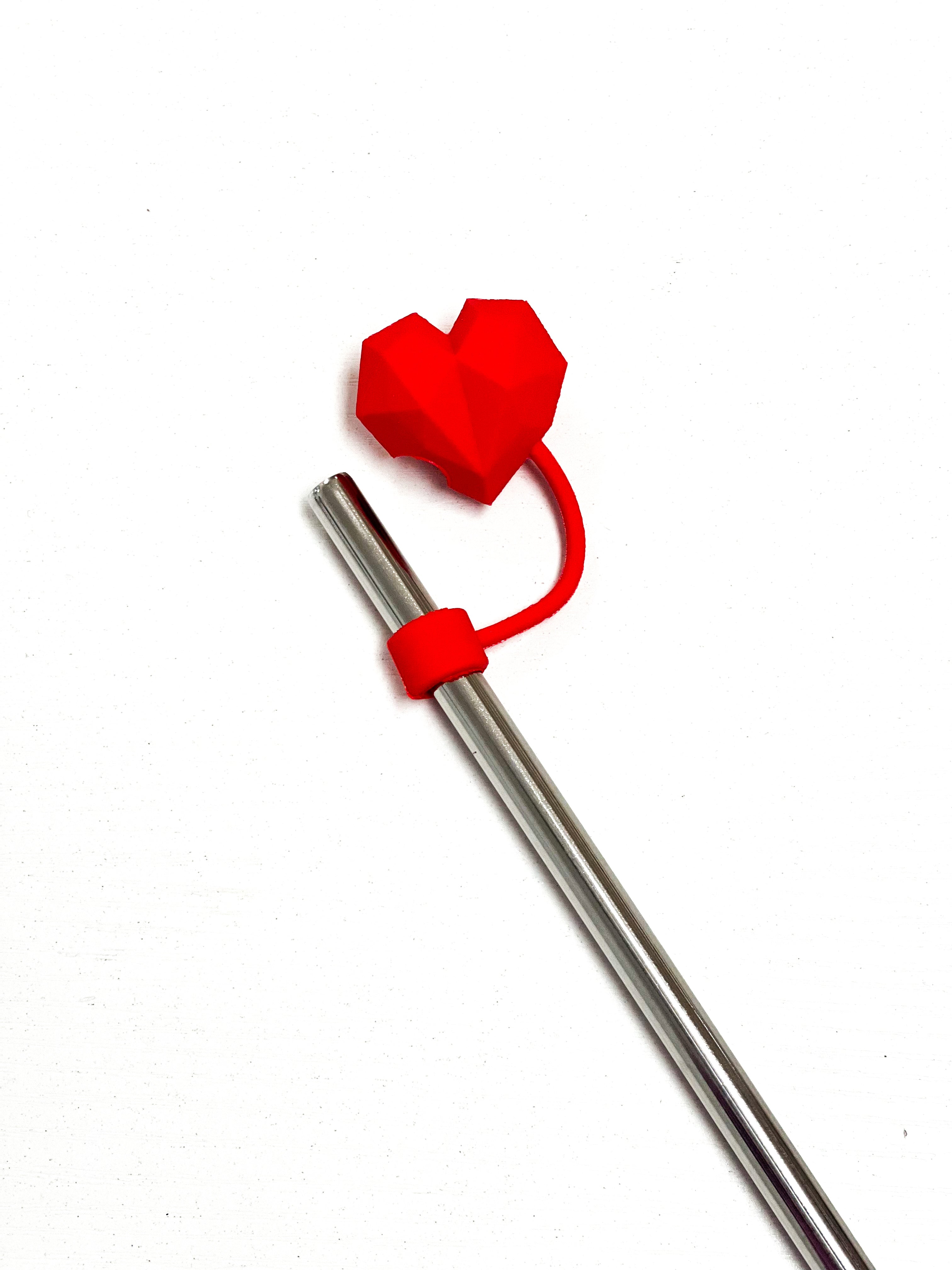 Straw Topper - Red Heart