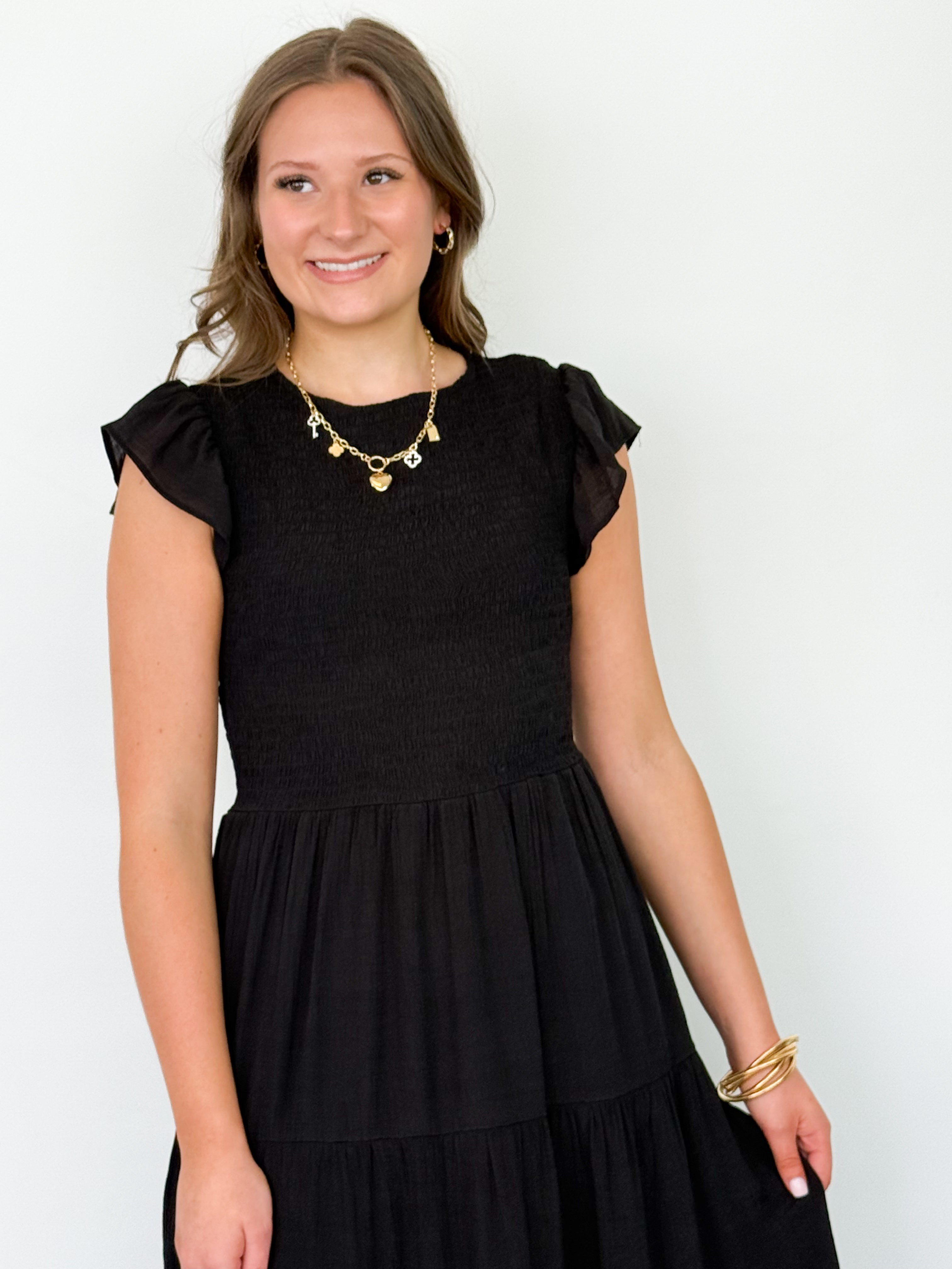 Crissy - Smocked Tiered Midi Dress