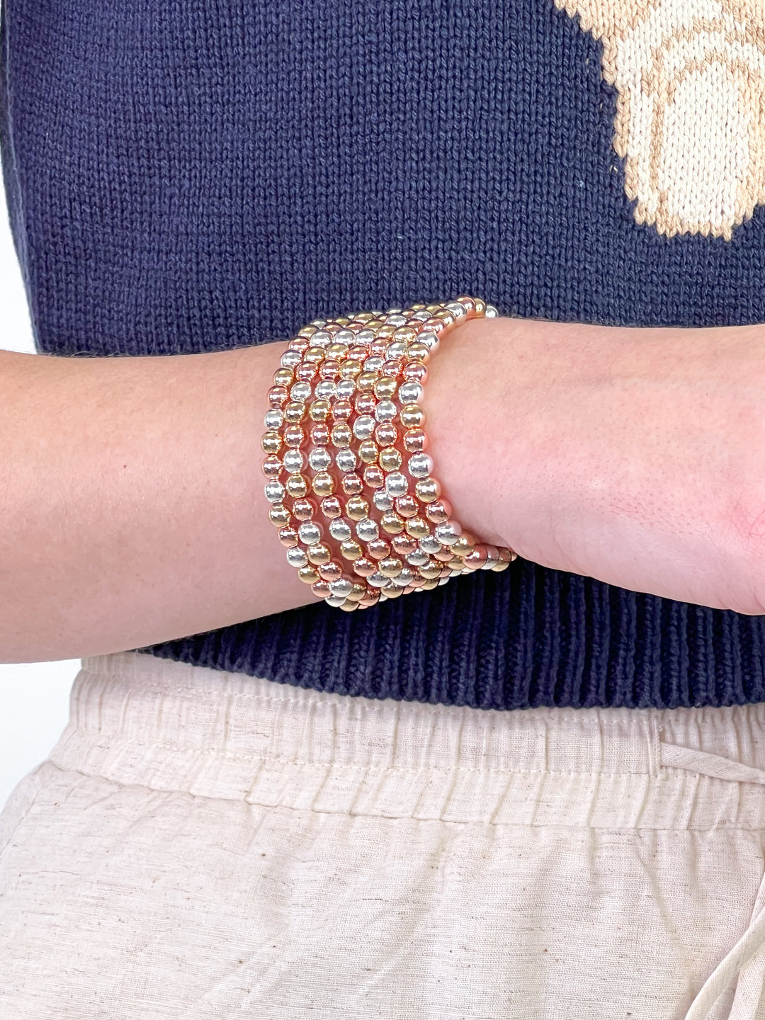 Savannah - Mixed Metal Elasticized Bracelet Set