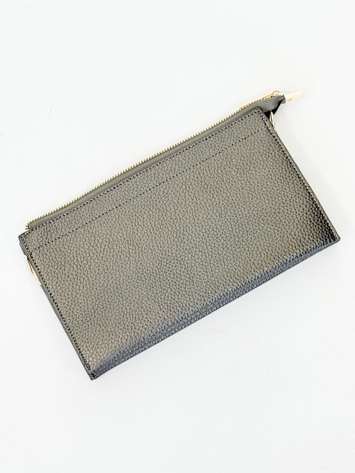 Lexie - 5 Compartment Crossbody/Wristlet (Gunmetal)
