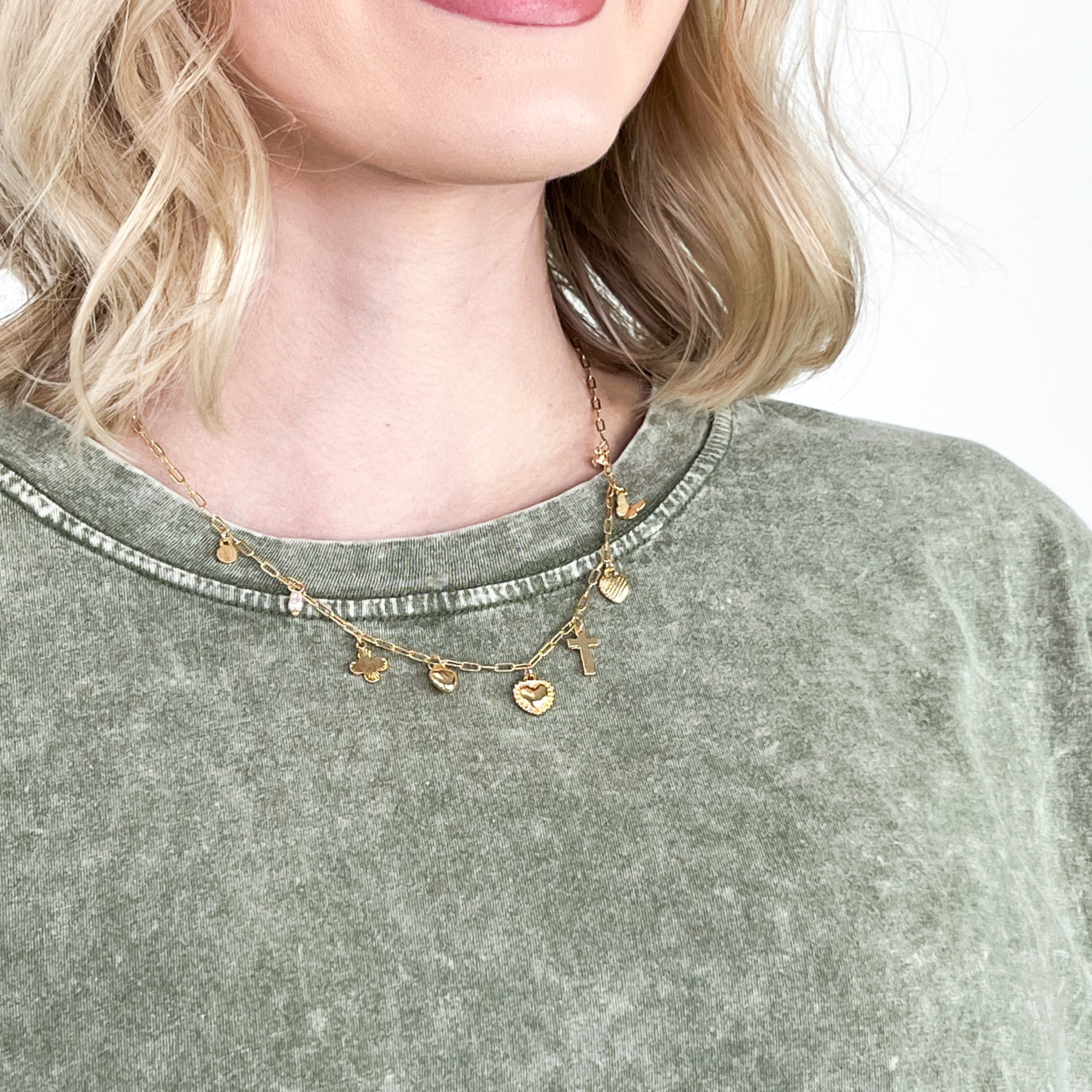 Juliet - Gold Charm Necklace