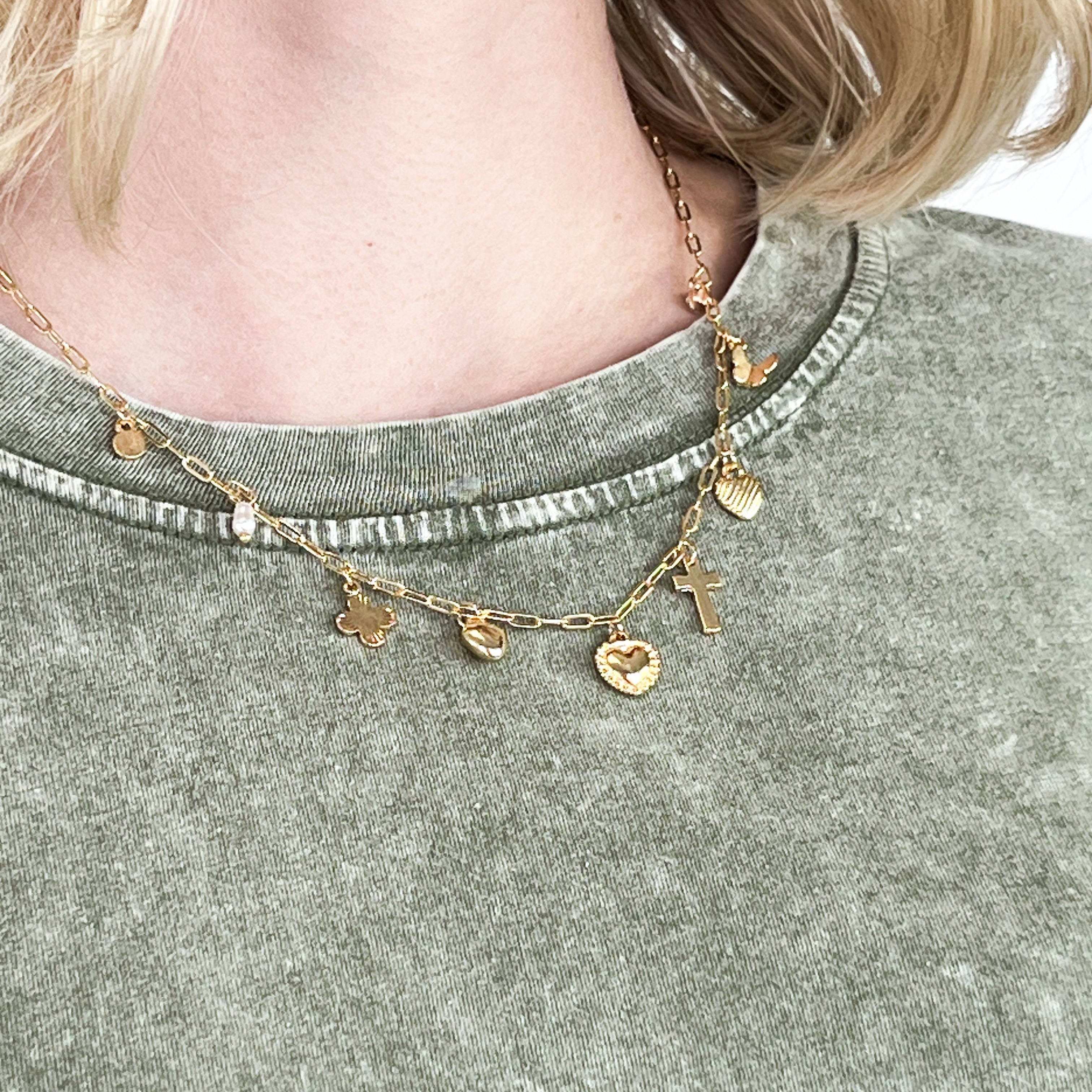 Juliet - Gold Charm Necklace