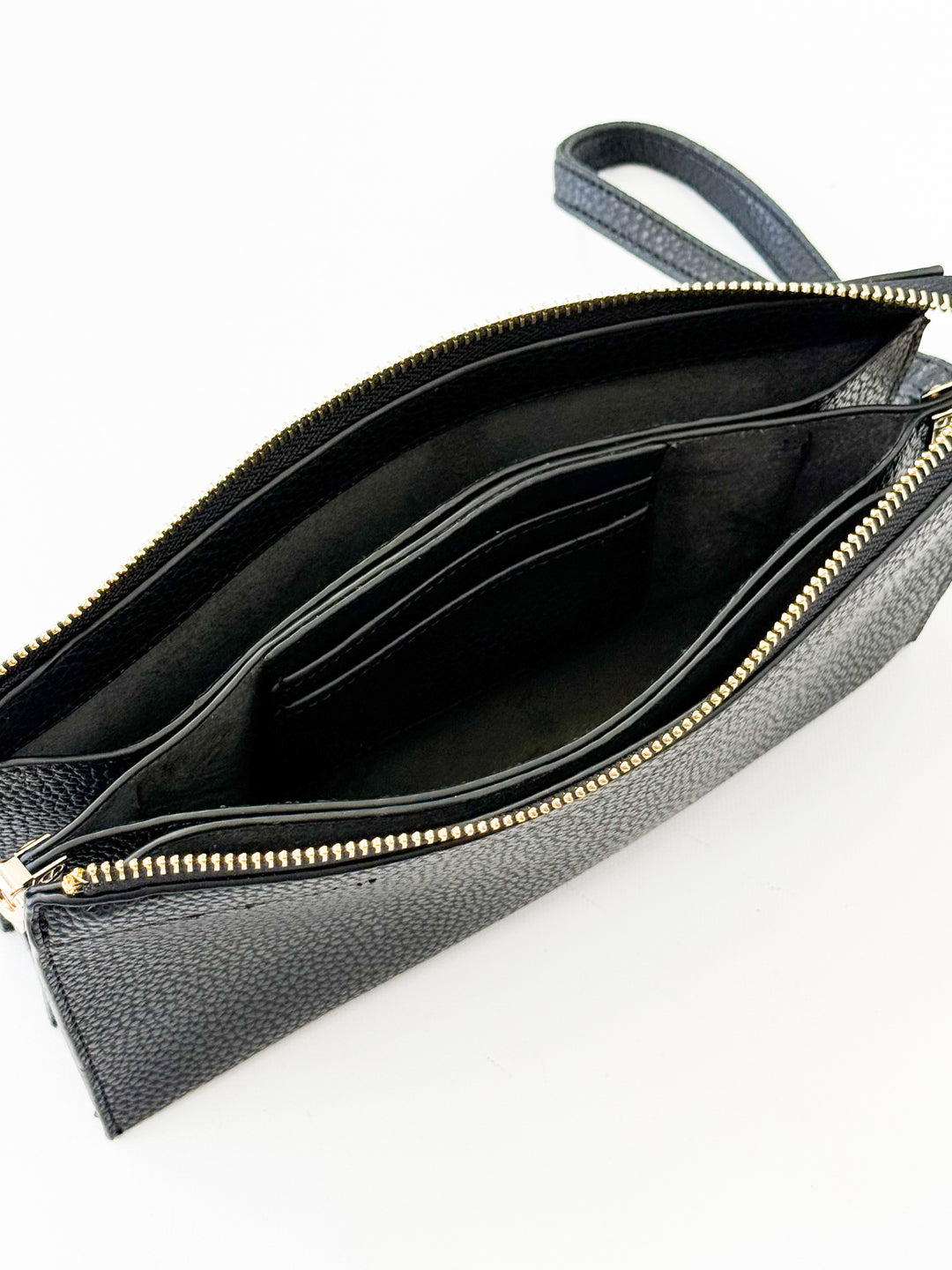 Lexie - 5 Compartment Crossbody/Wristlet (Black)