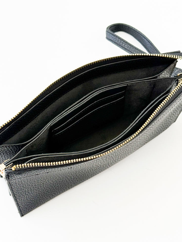 Lexie - 5 Compartment Crossbody/Wristlet (Black)